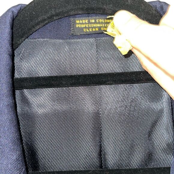 OSCAR DE LA RENTA Navy Blue Blazer Size 44R - Picture 7 of 10
